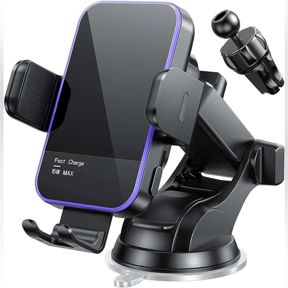 Wireless Car Charger 2-IN-1 Design in Black